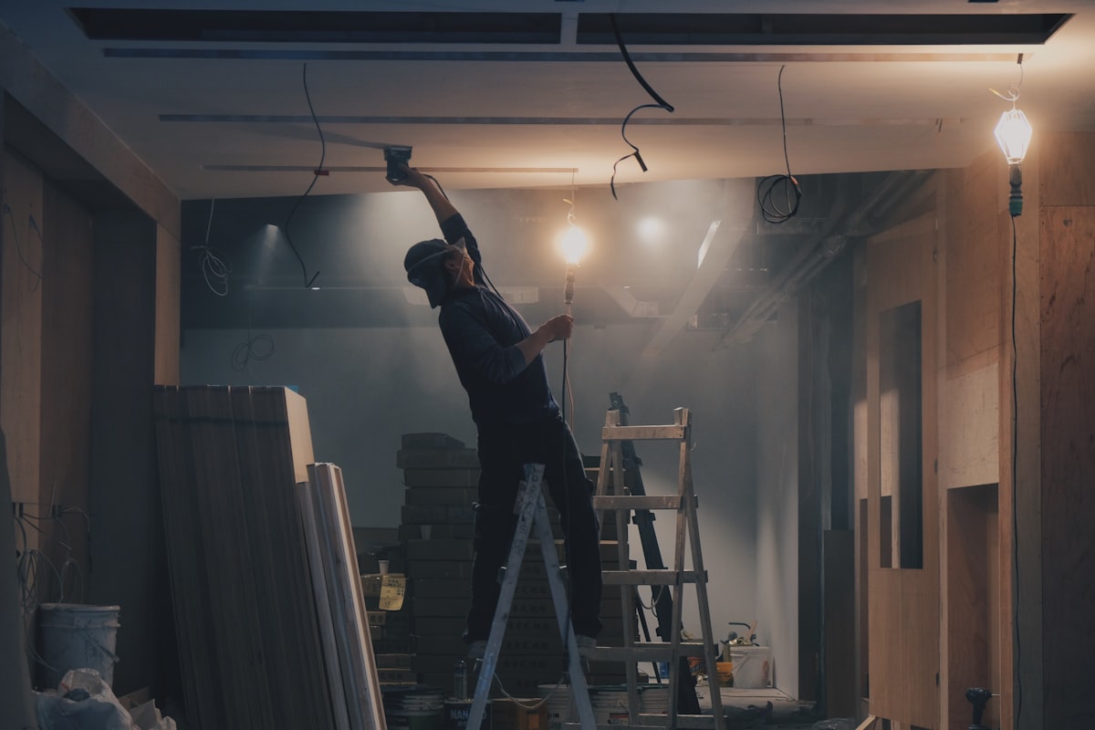 Interior renovation work in progress